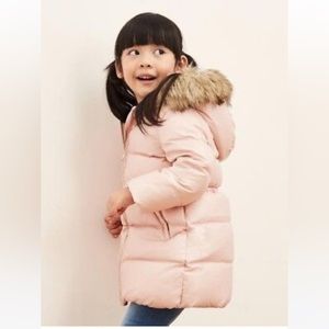 Gap Kids Warmest Down Puffer Jacket, Size S Pink champagne Color